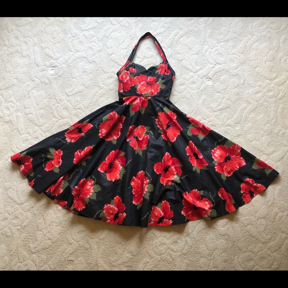VINTAGE HANDMADE HALTER DRESS